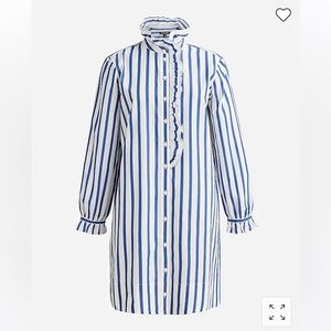 Cottage shirtdress in striped cotton poplin